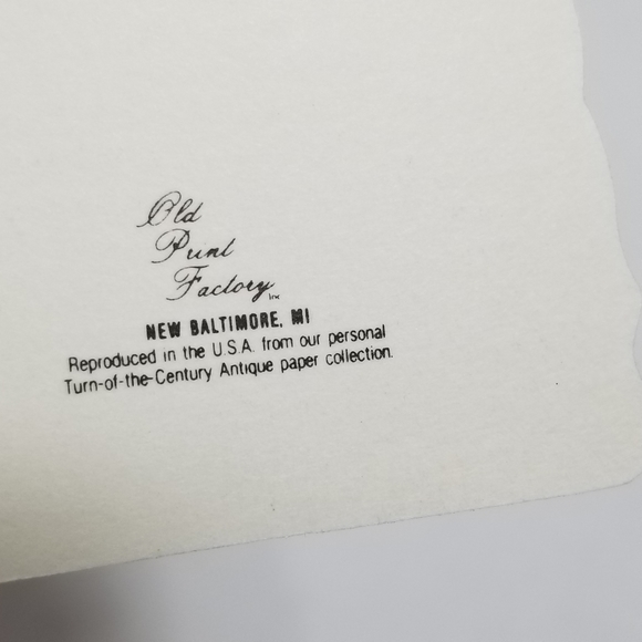 Set Antique Old Print Factory Victorian Die Cut Scrap Paper Easter Tag Ornament - Picture 12 of 12